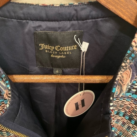 Juicy Couture Black Label fun colorful zip up blazer. Fully lined - Picture 3 of 12